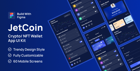 Jetcoin - NFT Marketplace Figma Template for NFT Wallet App