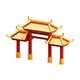 Isometric Chinatown Gate 02 - 3DOcean Item for Sale