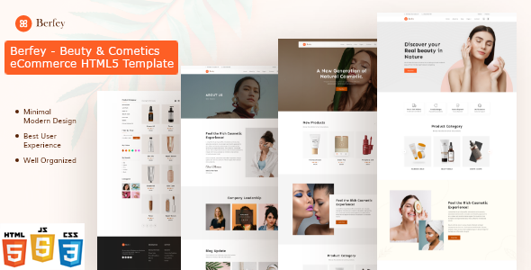 Berfey - Beauty & Cosmetics eCommerce HTML5 Template