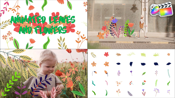 Animated Leaves And Flowers for FCPX alt