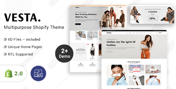 Vesta - Fashion Responsive Shopify 2.0 Theme