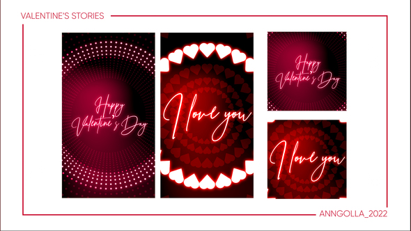 Happy Valentines Day Greeting Card + Stories alt