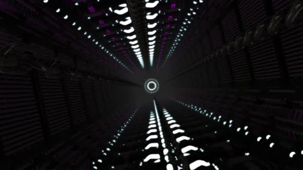 3D Sci-Fi Abstract Spaceship Corridor V41