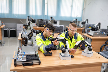enance and programing robot arm in training room