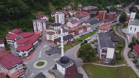 Aerial Shot Of Srebrenica In Bosnia And Herzegovina   V2