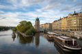 Vltava River view with Sitkov Water Tower - Prague, Czech Republic - PhotoDune Item for Sale