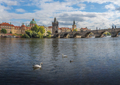 Prague beautiful view with Charles Bridge and River - Prague, Czech Republic - PhotoDune Item for Sale