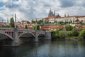 Manes Bridge and Vltava River with Prague Castle Skyline - Prague, Czech Republic - PhotoDune Item for Sale