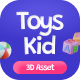 Toys Kid 3D Asset Illustrations - 3DOcean Item for Sale