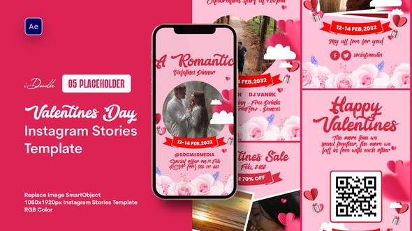 Valentine's Day Instagram Stories Template