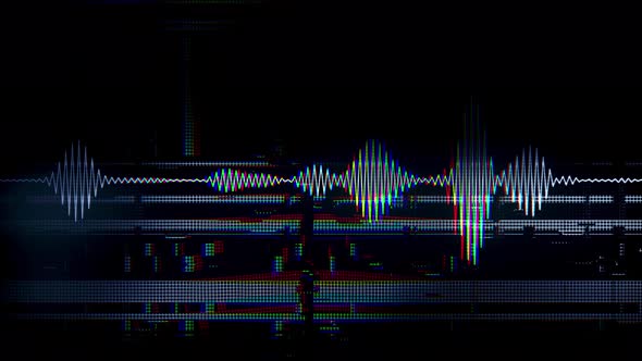 Cinematic Glitch Audio Waves