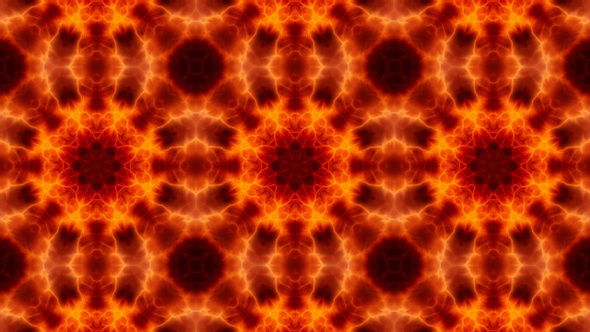 Fire Flame Burst Kaleidoscope Loop 4K 07