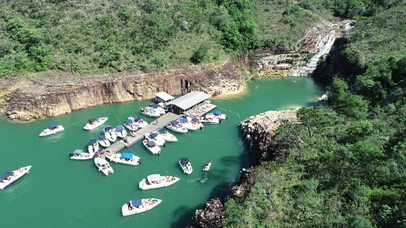 Capitolio lagoon tourism landmark at Minas Gerais state Brazil.