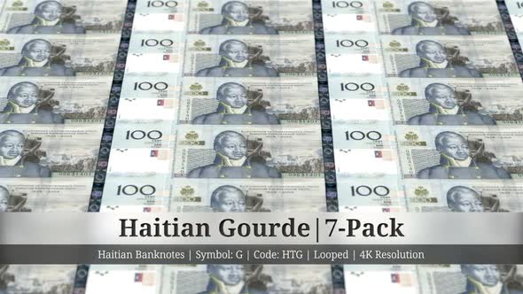 Haitian Gourde | Haiti Currency - 7 Pack | 4K Resolution | Looped