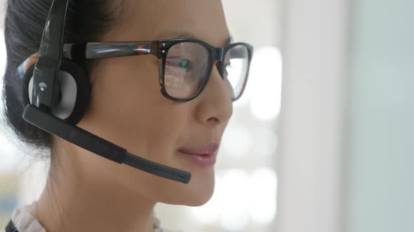 Young woman working in a creative office