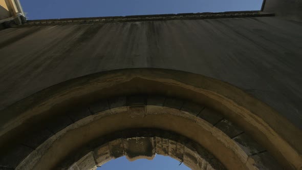 Low angle view of a gate arch