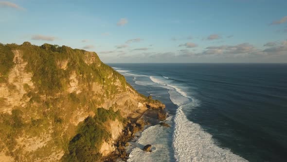 Rocky Coastline on the Island of Bali