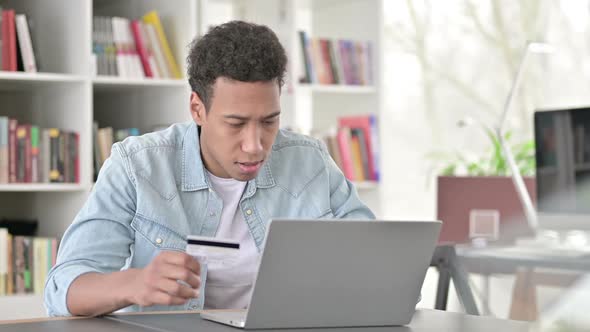Online Payment Failure for Young African American Man