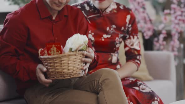 Portrait of Asian Couple Celebrating Chinese New Year