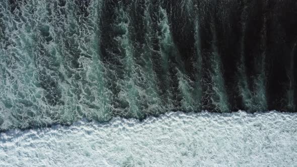 Abstract Top Down Foamy Ocean Waves