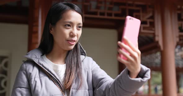 Asian woman use of mobile phone