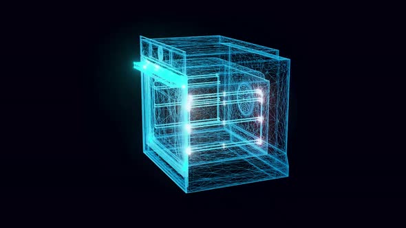 Electric Oven Hologram Rotating 4k alt