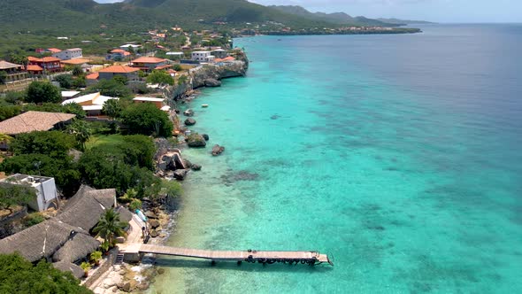 Playa Porto Marie Beach Curacao White Tropical Beach with Turqouse Water Ocean