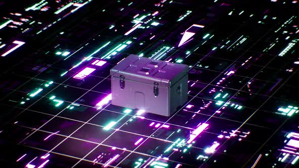 Item Box On The Futuristic Cyberspace 4K