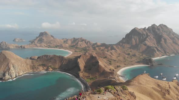 Aerial drone footage Komodo Island 4K paradise