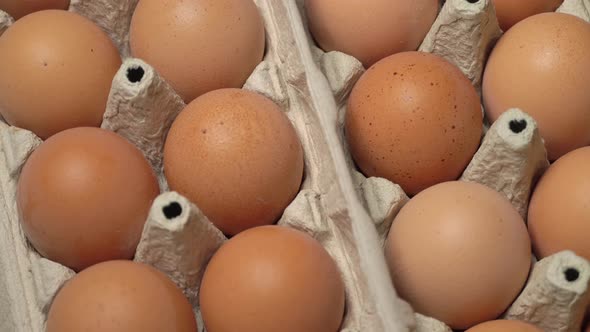 Large Tray of Cinnamon Eggs is Spinning