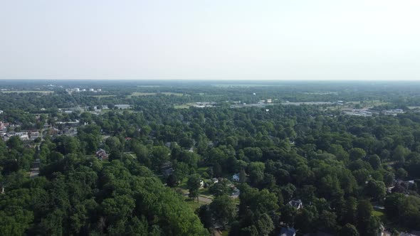 Flying Over Rural Area