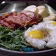 Fried Eggs with Sausages Toast and Arugula - VideoHive Item for Sale