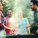 Happy Friends Enjoying Barbecue Party - VideoHive Item for Sale