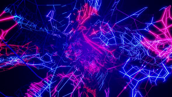 Vj Loop Abstract Sci Fi Neon Light Background