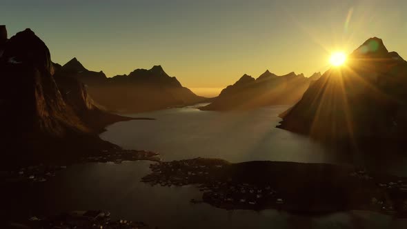 Evening Sunset Lofoten Islands Norway