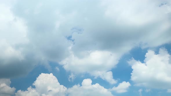 4K Sky Time lapse, Beautiful background, Sky Timelapse of skyscrapers. alt