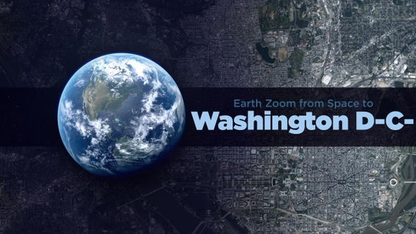 Washington, D.C. (USA) Earth Zoom to the City from Space