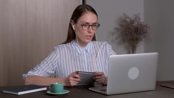 Woman Teacher Working Home