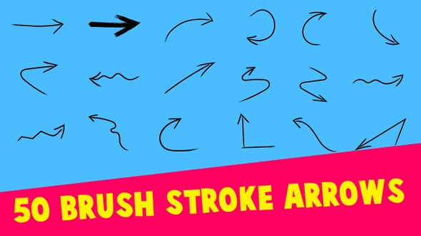 50 Brush Stroke Arrows alt