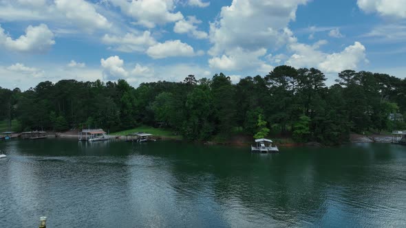 Aerial view of Lake Lanier near Cumming, Georgia