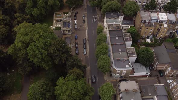 A Drone View of the Entrance to Brompton Cemetery in Kensington London