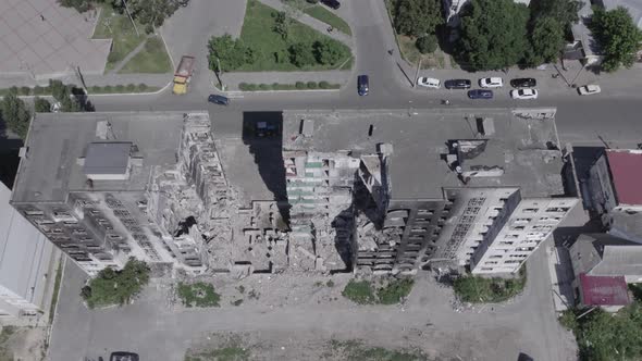 War in Ukraine  Destroyed Building in Borodyanka