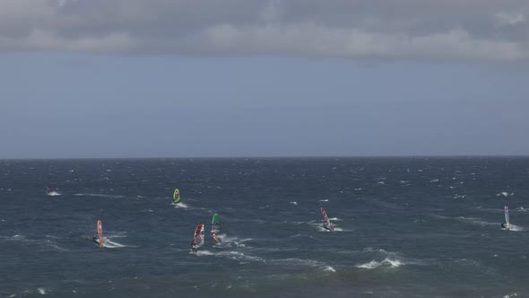 Kite Surfers in El Medano Tenerife