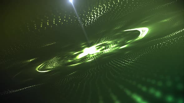 Abstract Particles Green Background 4K