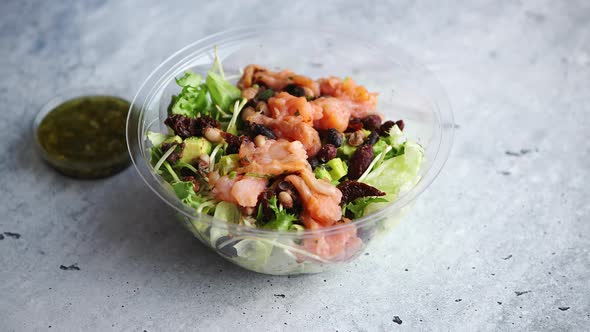 A Smoked Salmon Take Away Salad