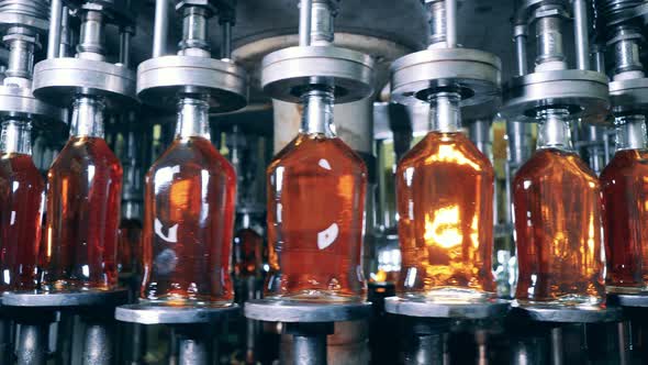 New Bottles with Alcohol Are Being Mechanically Relocated