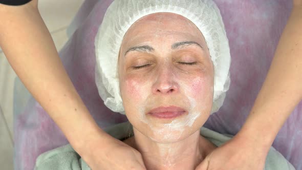 Adult Woman Lymphatic Face Massage