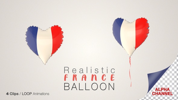 France Heart Shape Balloons