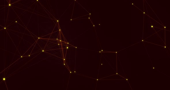 Glowing network of connections moving against black background alt