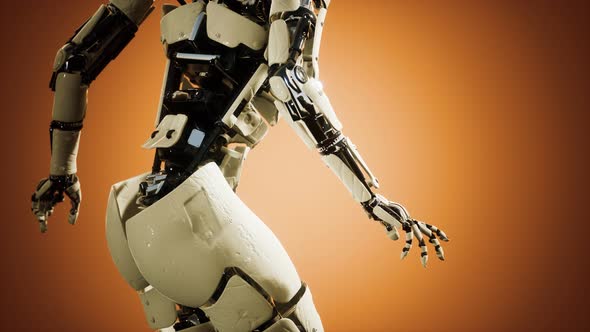 Futuristic Humanoid Female Robot in Concept of Future alt
